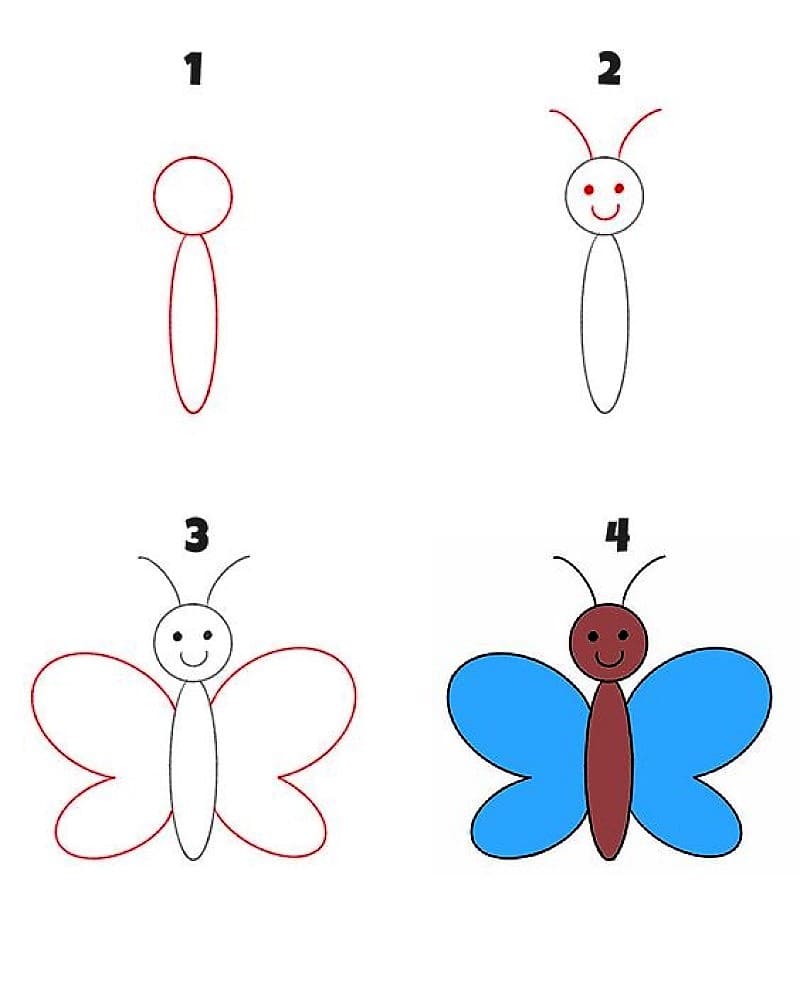 Very Simple Butterfly Drawing Ideas
