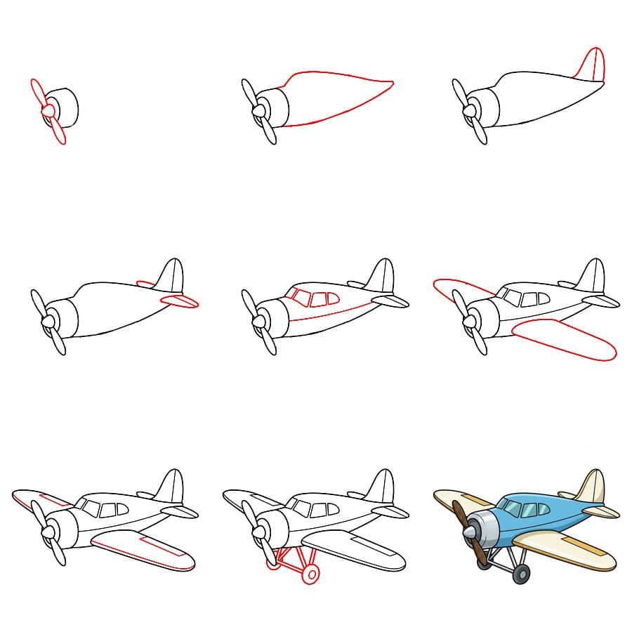 How to draw Airplane travel