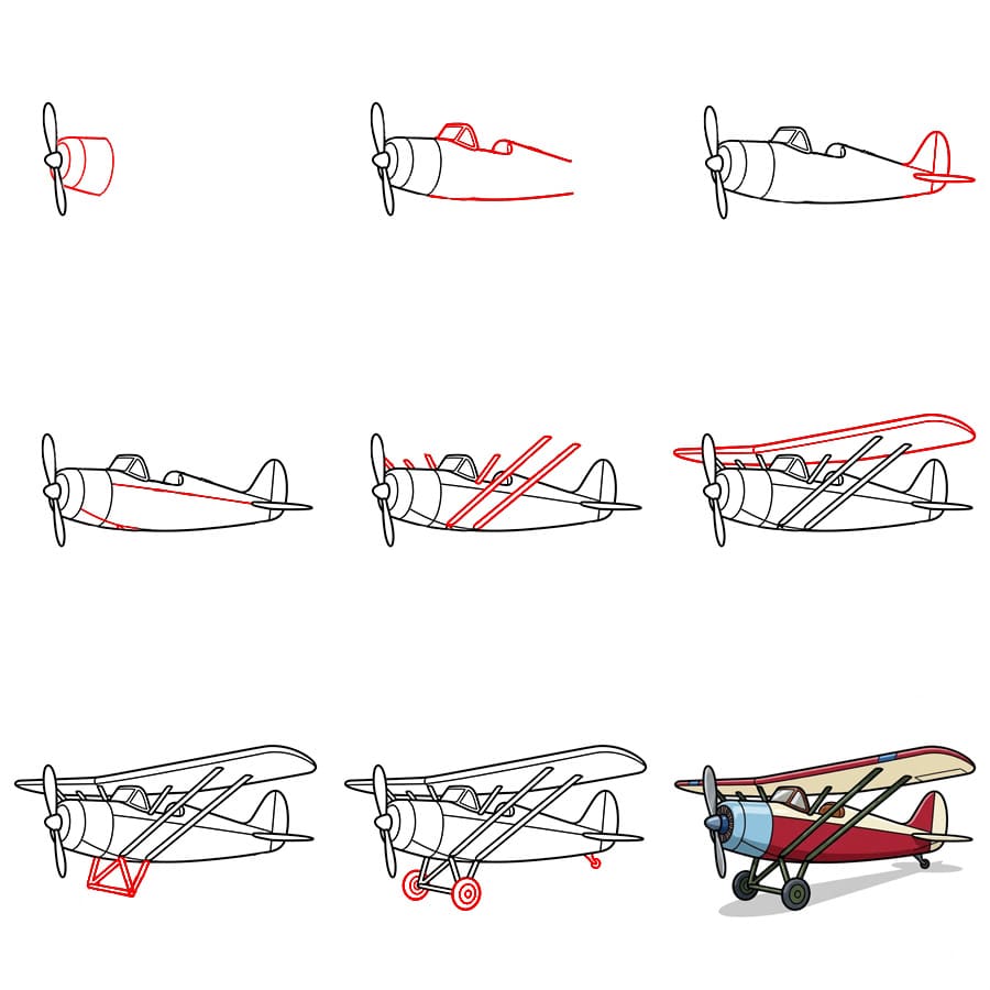 How to draw Classic Airplane