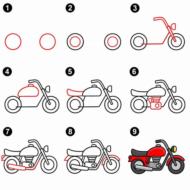How to draw Motorcycle Sport