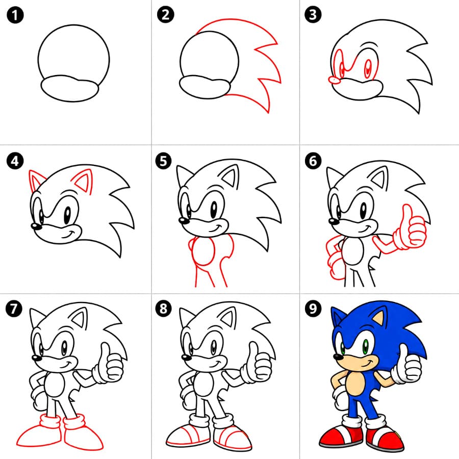 Print Sonic Drawing Ideas