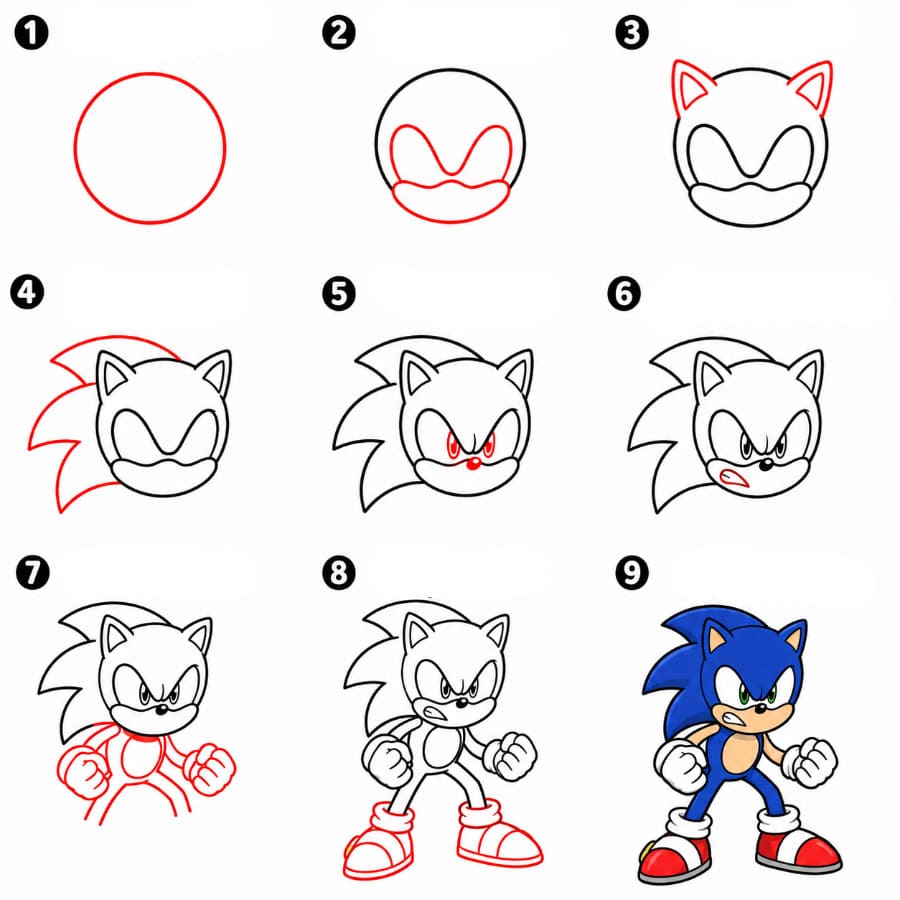 Sonic angry Drawing Ideas