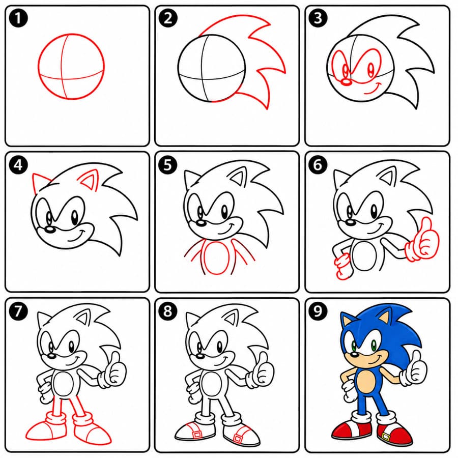 Sonic free Drawing Ideas