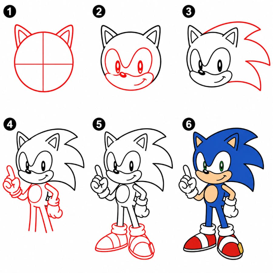 Sonic funny Drawing Ideas