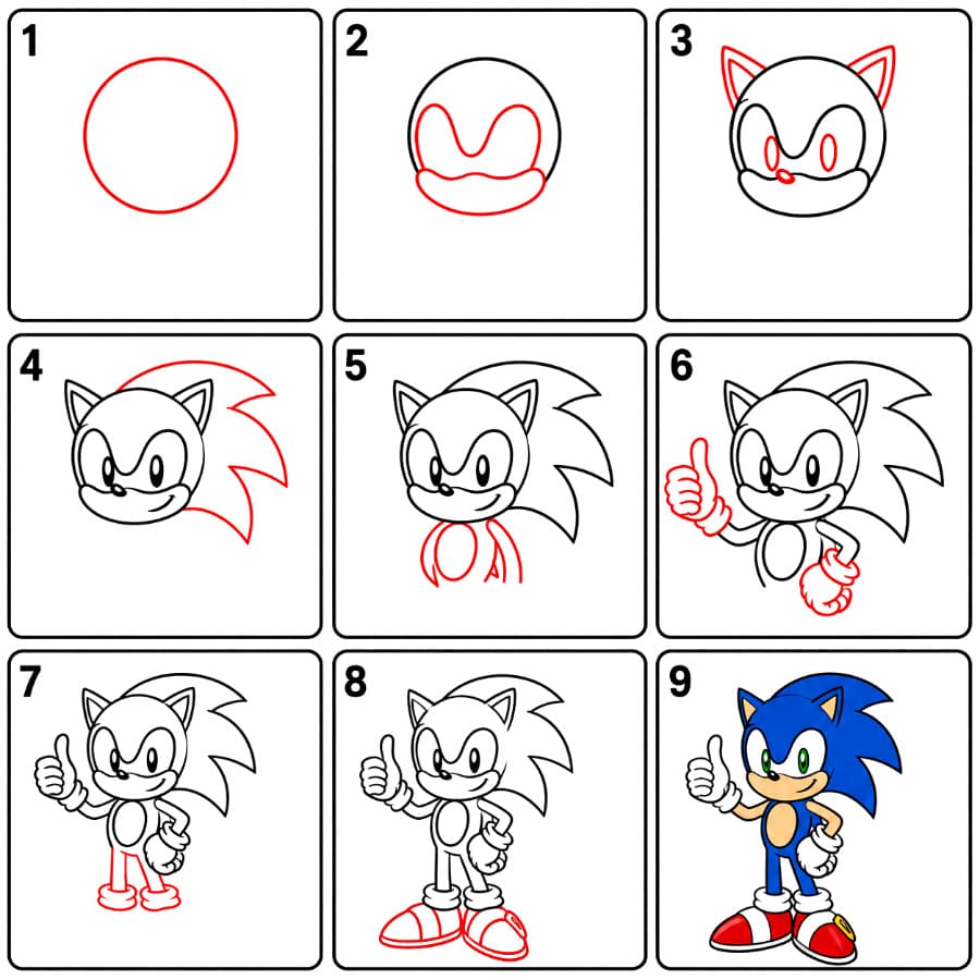 Sonic image Drawing Ideas
