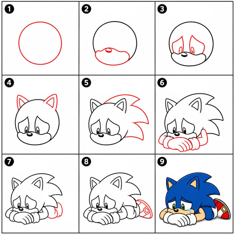 Sonic sad Drawing Ideas