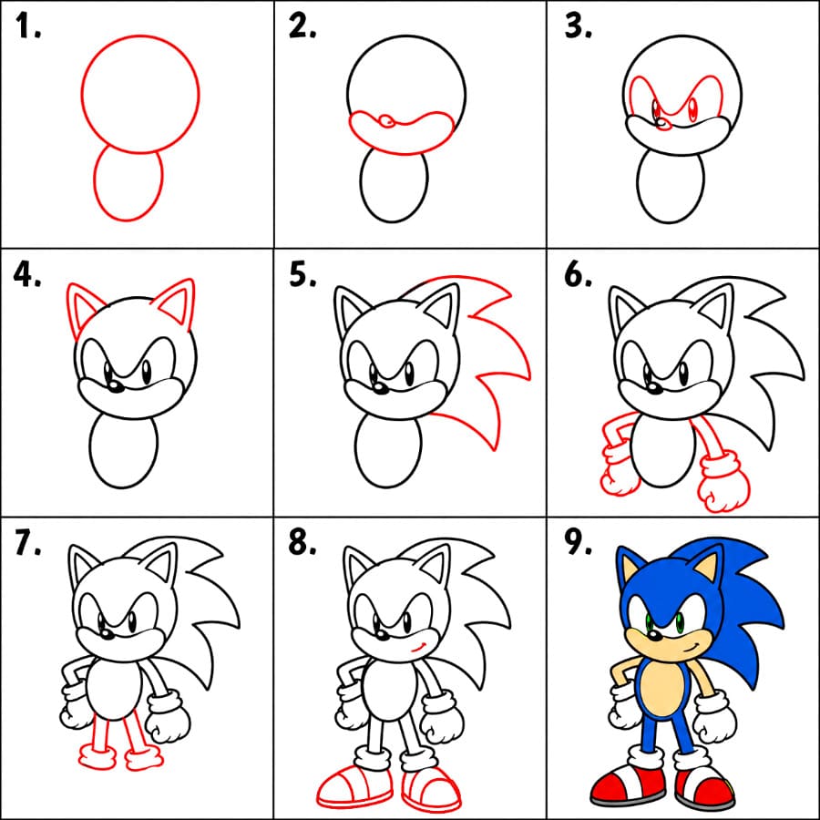 Sonic smiling Drawing Ideas