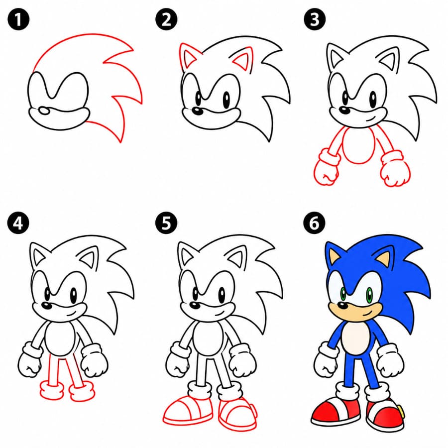 Sonic standing Drawing Ideas