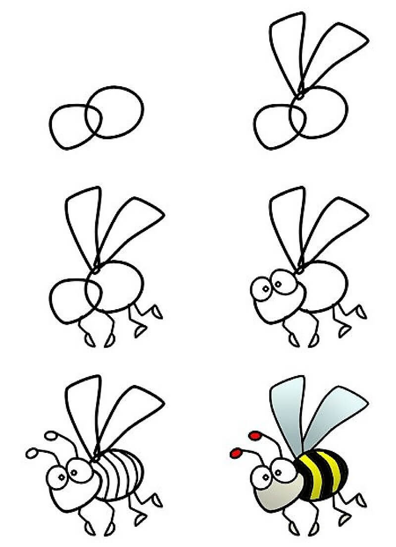 A Beautiful Bee Drawing Ideas