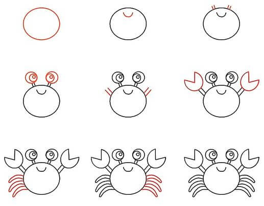 A Cool Crab Drawing Ideas