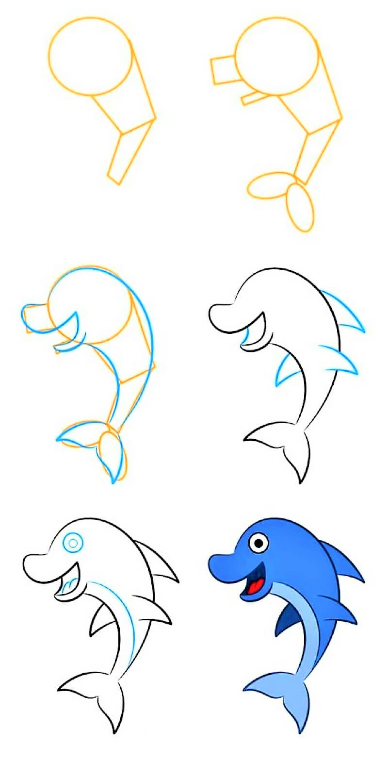 A Cool Dolphin Drawing Ideas