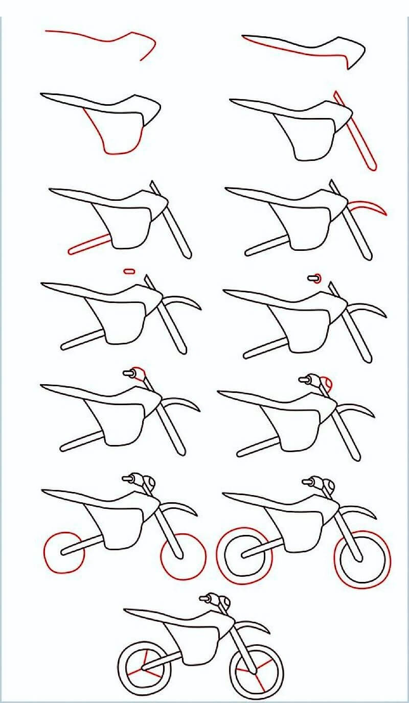 A Cool Motorbike Drawing Ideas