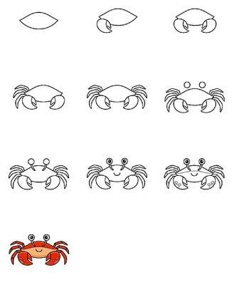 How to draw A Crab Idea 3