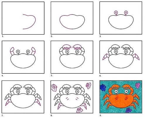 How to draw A Crab Idea 7