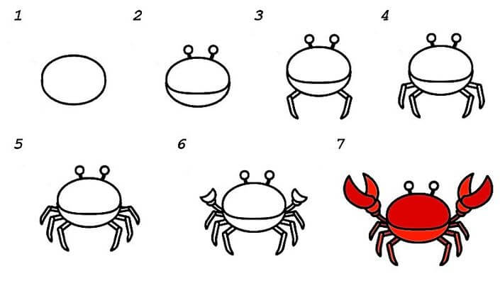 How to draw A Crab Idea 8