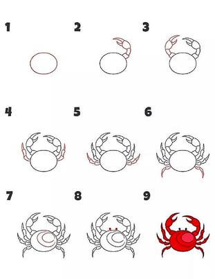 How to draw A Crab Idea 9