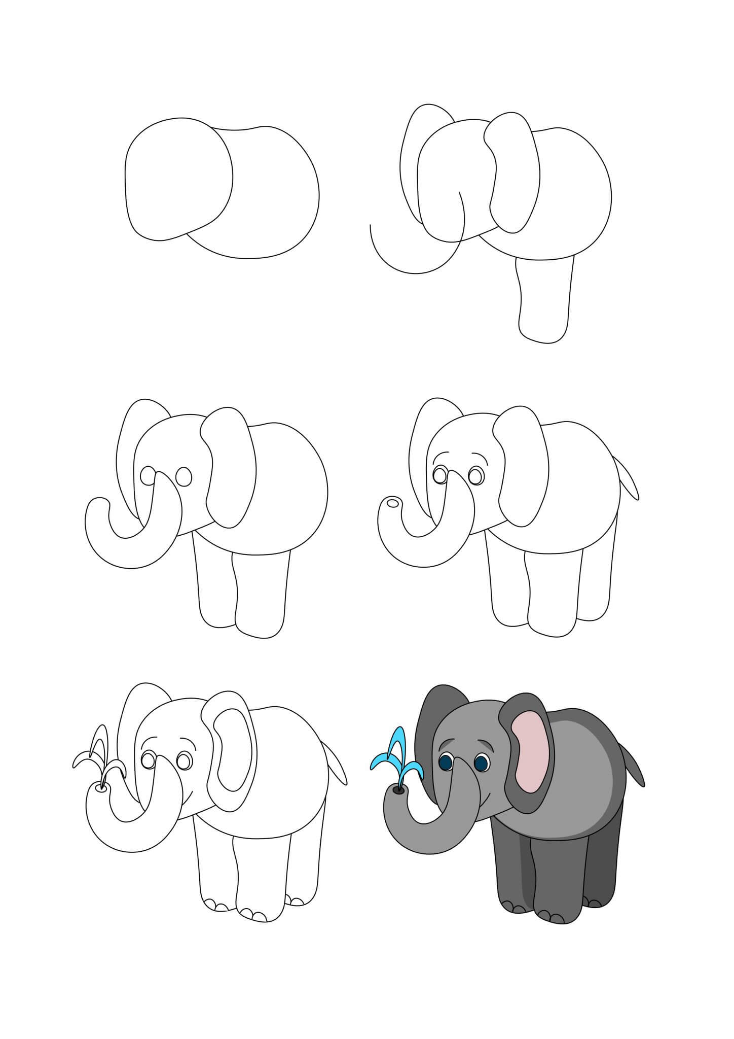 A Cute Baby Elephant Drawing Ideas