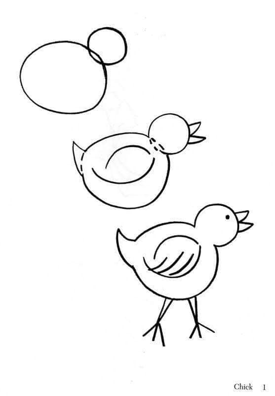 A Cute Chick Drawing Ideas