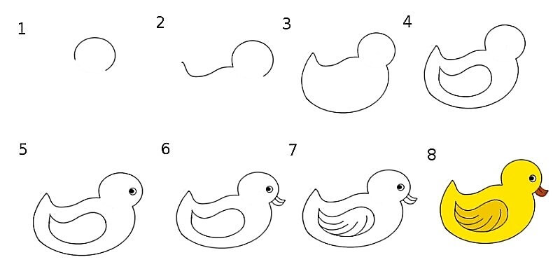 How to draw A Cute Duck