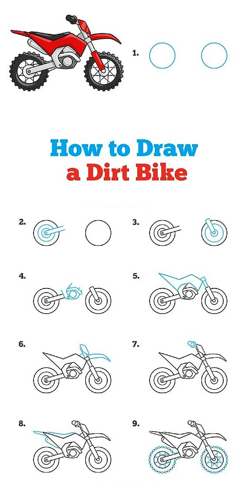 A Dirt Bike Drawing Ideas