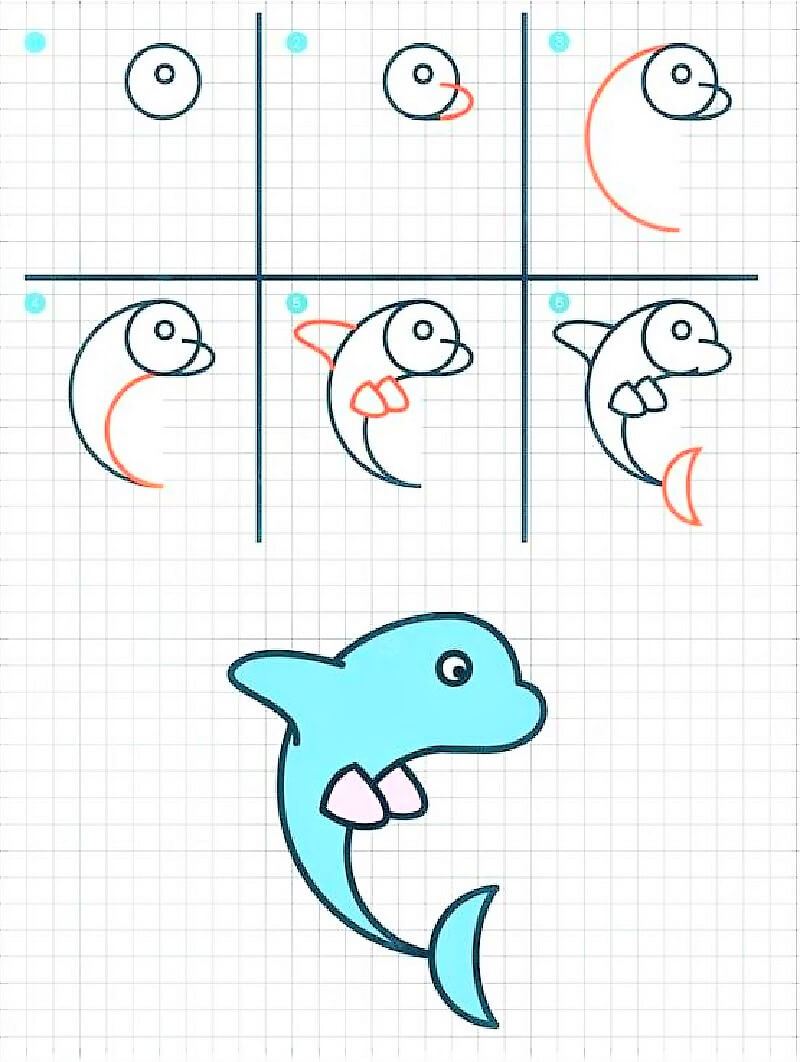 A Dolphin Idea 14 Drawing Ideas
