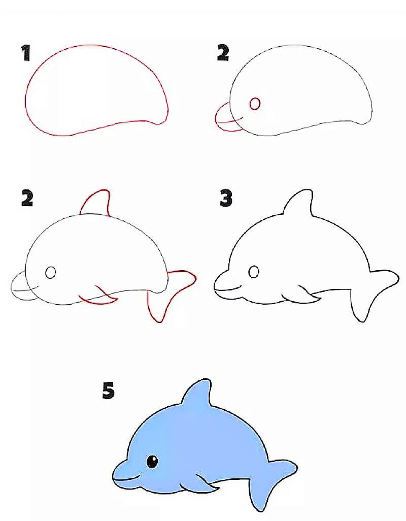 A Dolphin Idea 15 Drawing Ideas