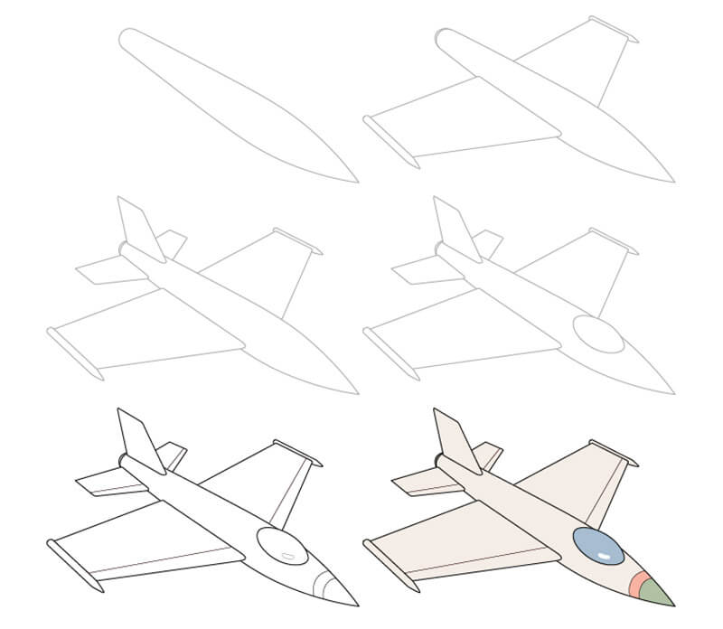 A Fighter Jet Drawing Ideas