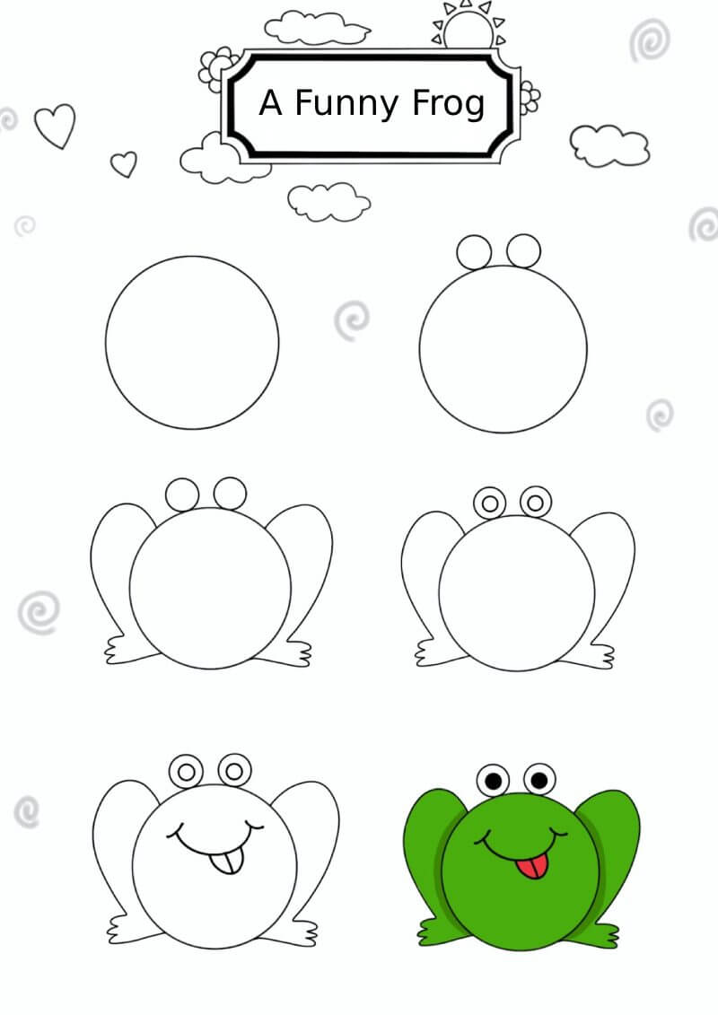 A Funny Frog Drawing Ideas