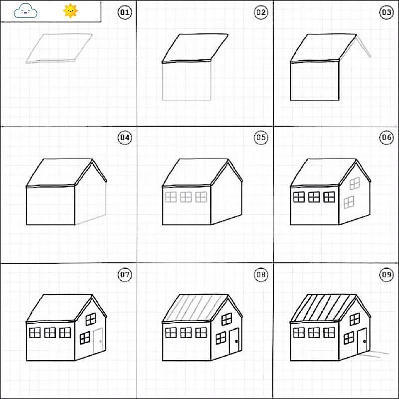 A House with Pencil Drawing Ideas