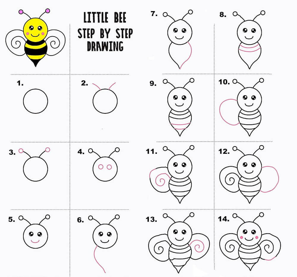 A Little Bee Drawing Ideas