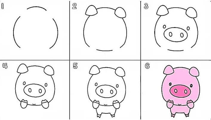 A Little Pig Drawing Ideas