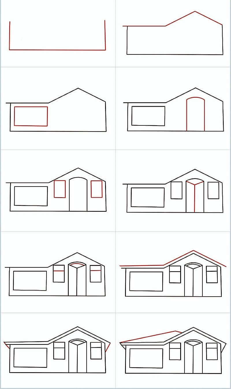 A Long House Drawing Ideas