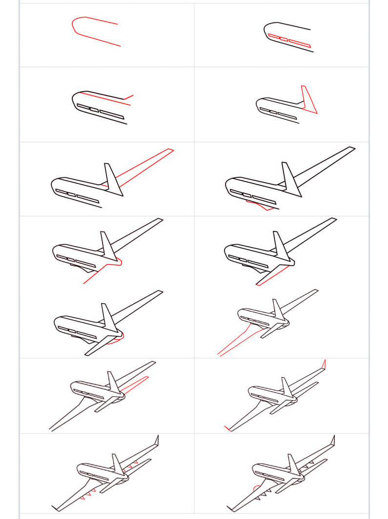 A Modern Airplane Drawing Ideas
