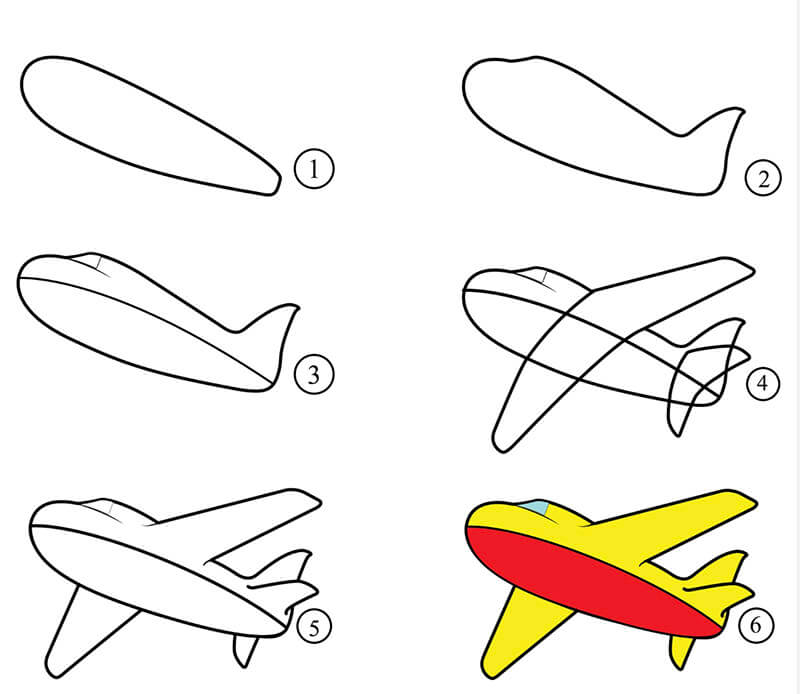 How to draw A Simple Aeroplane