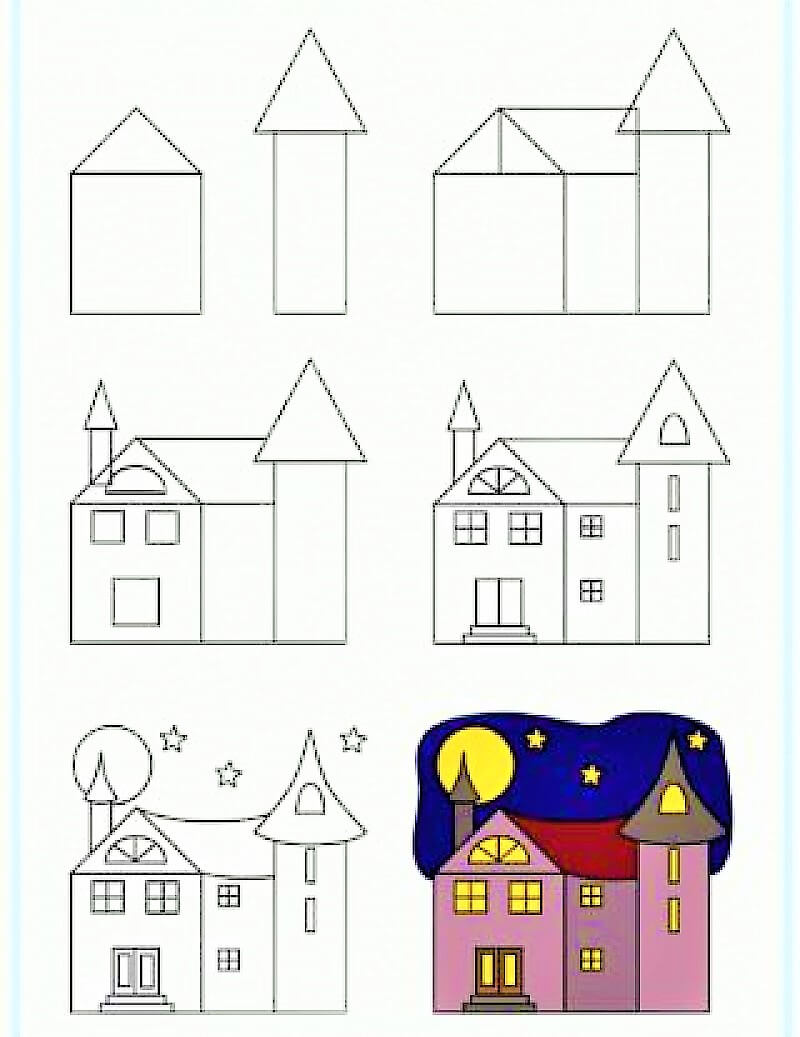 A Simple Castle Drawing Ideas
