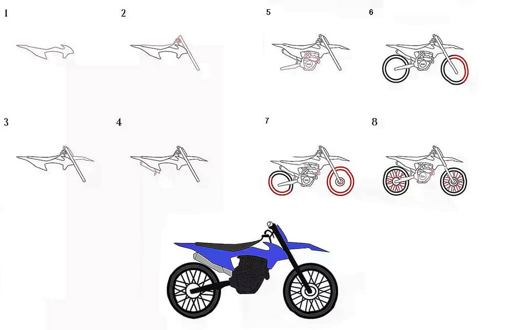 A Simple Dirtbike Drawing Ideas