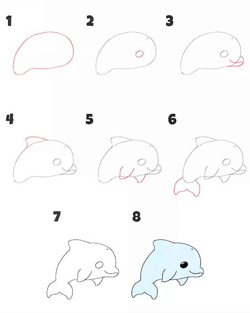 A Simple Dolphin Drawing Ideas