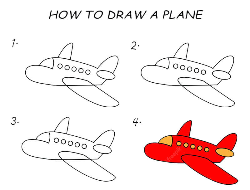 An Easy Plane Drawing Ideas