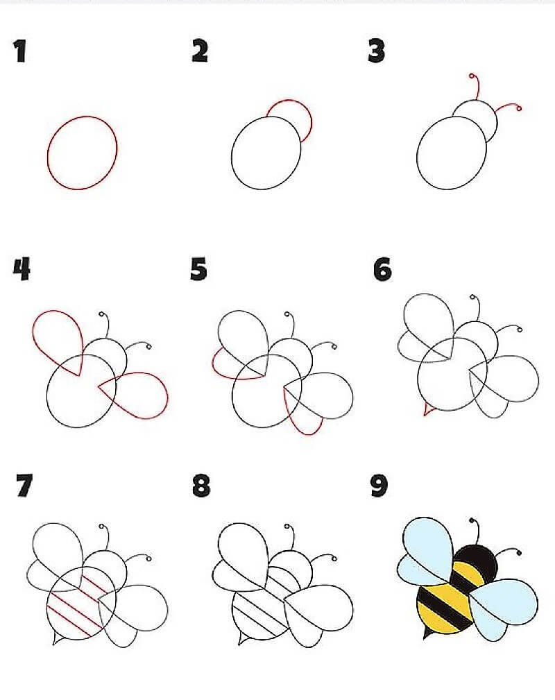 How to draw Bee Idea 9