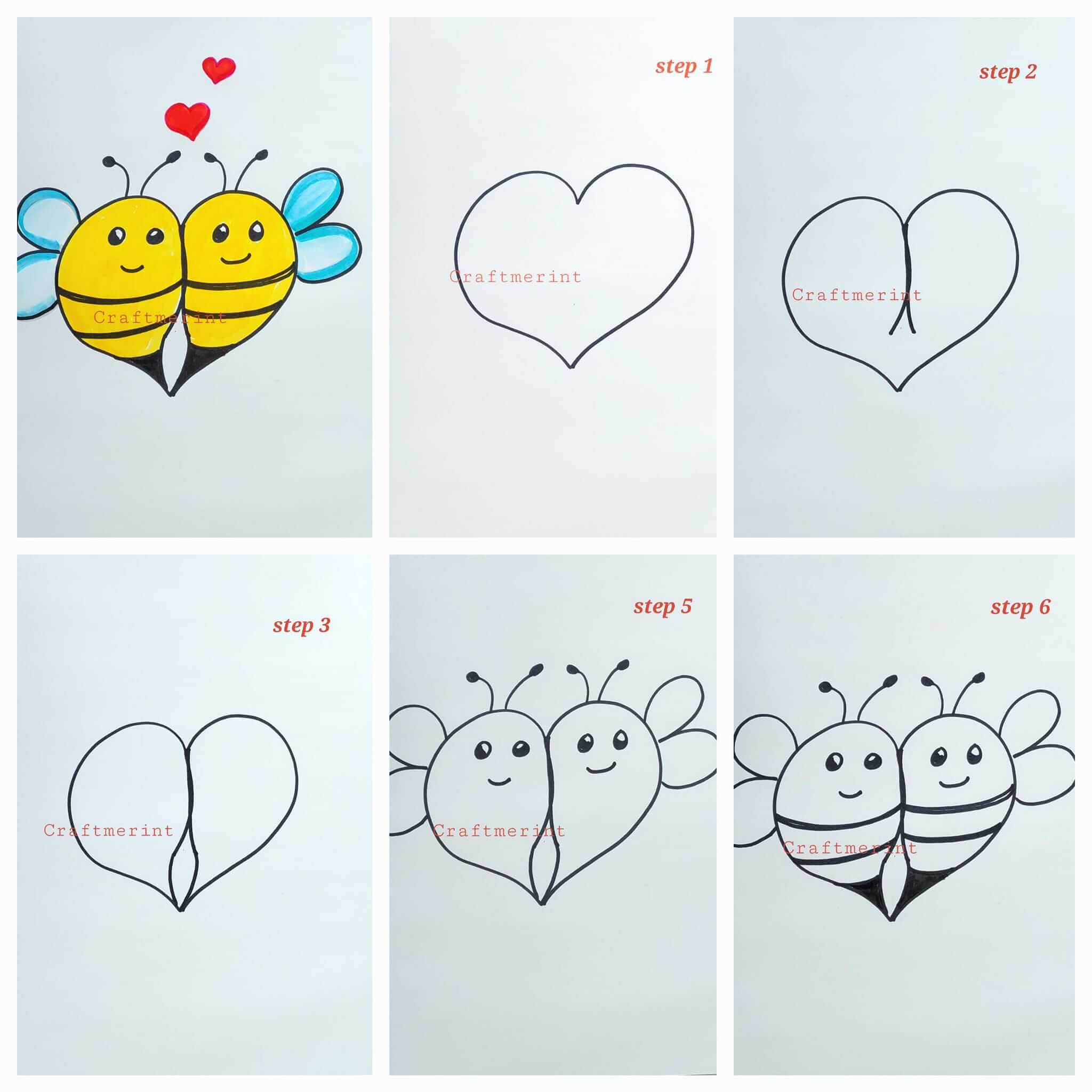 How to draw Bee idea