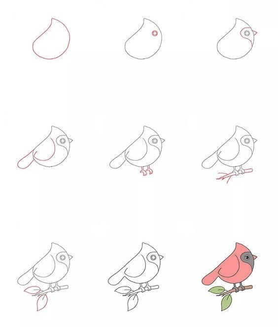 How to draw Bird idea (17)