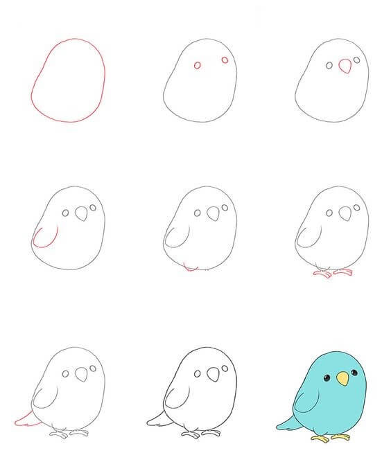 How to draw Bird idea (18)