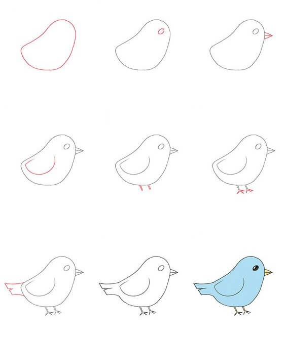 How to draw Bird idea (19)