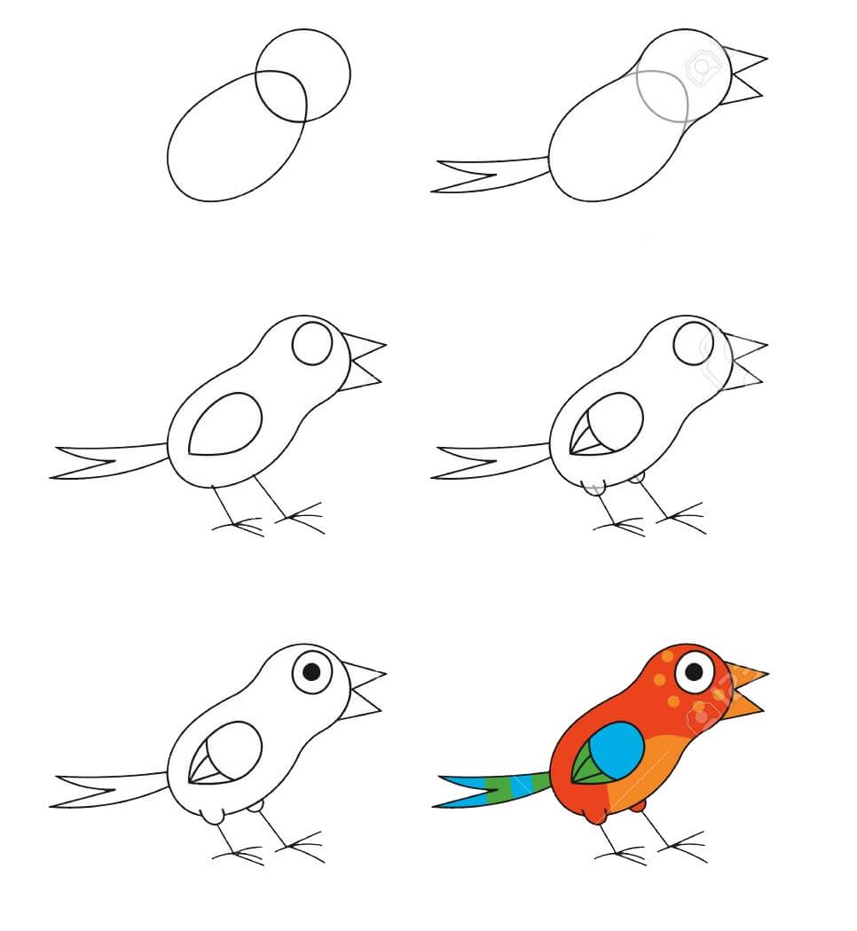 How to draw Bird idea (24)