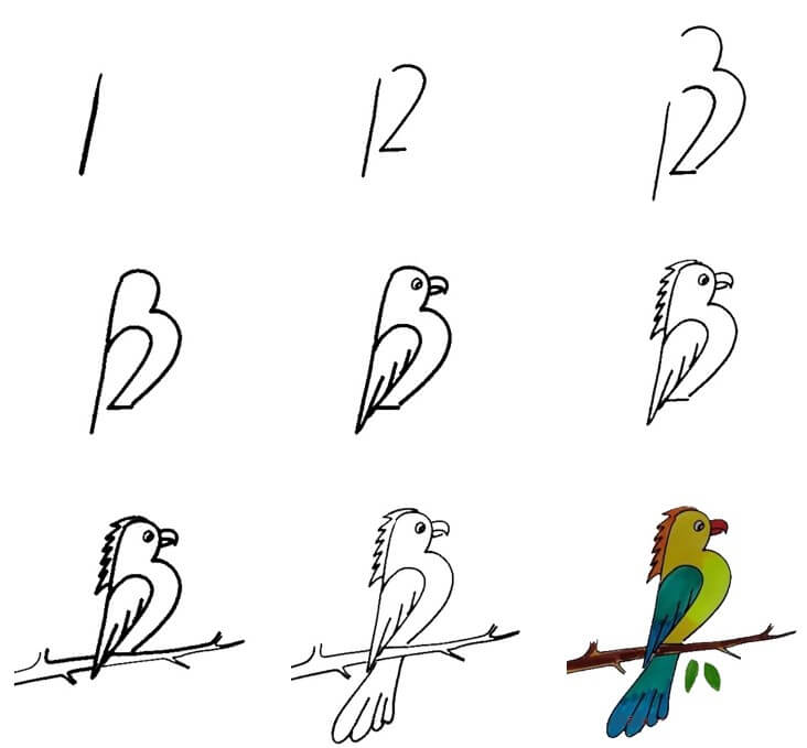 Bird idea (38) Drawing Ideas