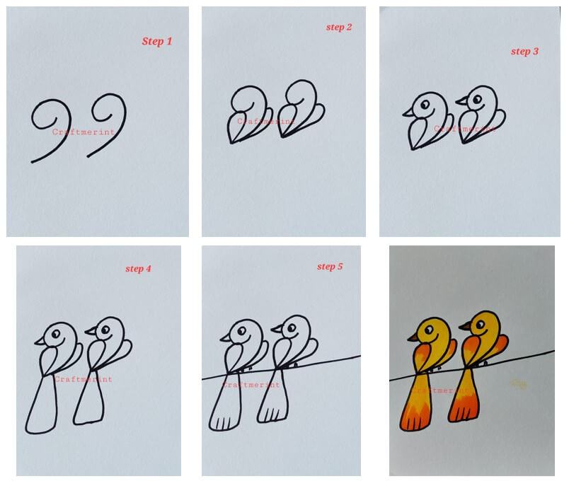 How to draw Bird idea (43)