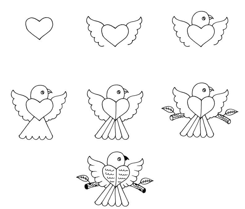 How to draw Bird idea (44)