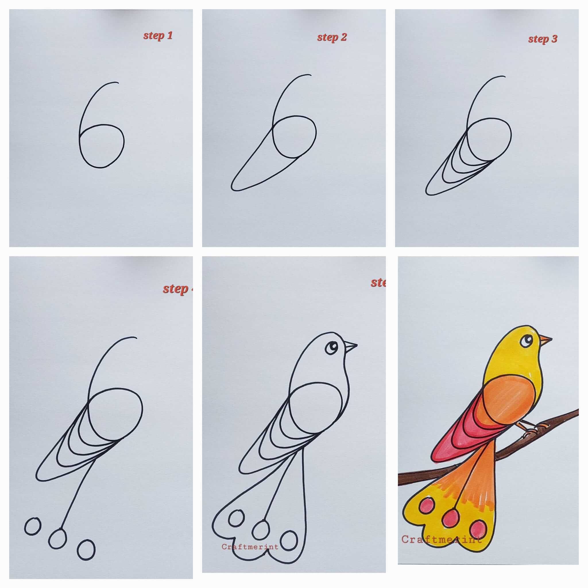 How to draw Bird idea (45)