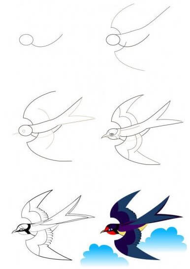 How to draw Bird nest (2)