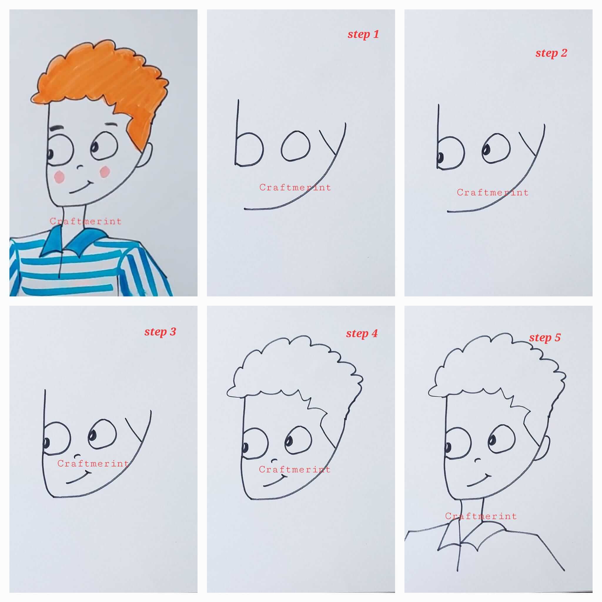 How to draw Boy idea (10)